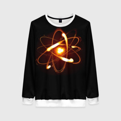 Женский свитшот 3D Атом и электроны