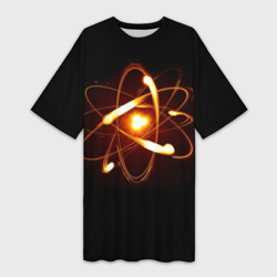 Платье-футболка 3D Атом и электроны