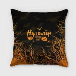 Подушка 3D Halloween forest bats летучие мыши в лесу хеллоуин