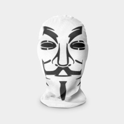 Маска карнавальная 3D Анонимус white face
