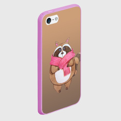 Чехол для iPhone 5/5S матовый Акварельный енотик - фото 2