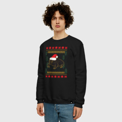 Мужской свитшот хлопок Рождественский свитер Жаба - фото 2