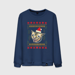 Мужской свитшот хлопок Рождественский свитер кашляющий кот