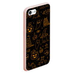 Чехол для iPhone 5/5S матовый Хеллоуин паттерн котики halloween kitty - фото 2