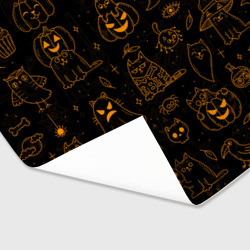 Бумага для упаковки 3D Хеллоуин паттерн котики halloween kitty - фото 2