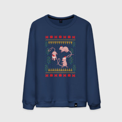 Мужской свитшот хлопок Рождественский свитер Лабораторные мыши