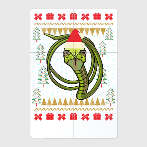 Магнитный плакат 2Х3 Рождественский свитер Скептическая змея