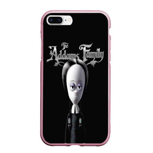 Чехол для iPhone 7Plus/8 Plus матовый Addams Family Wednesday cartoon, цвет розовый