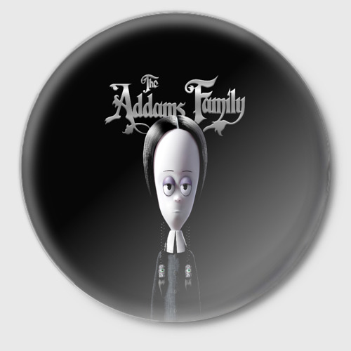 Значок Addams Family Wednesday cartoon, цвет белый