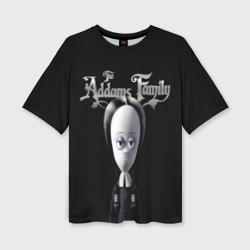 Женская футболка oversize 3D Addams Family Wednesday cartoon