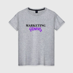 Гений маркетинга – Женская футболка хлопок с принтом купить со скидкой в -20%