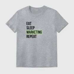 Мужская футболка хлопок Eat Sleep Marketing Repeat