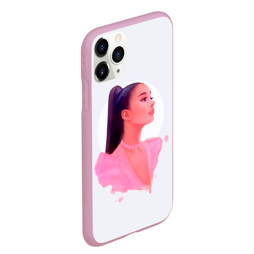 Чехол для iPhone 11 Pro Max матовый Ариана арт, цвет розовый - фото 3
