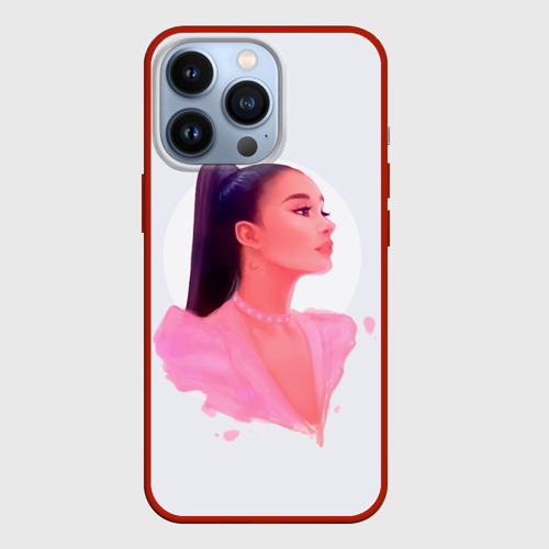 Чехол для iPhone 13 Pro Ариана арт, цвет красный