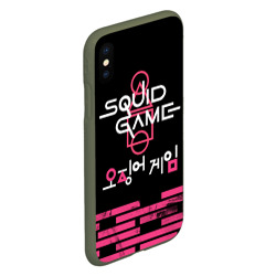 Чехол для iPhone XS Max матовый Squid game [all logo] - фото 2