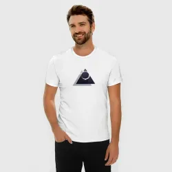 Мужская футболка хлопок Slim Космос в треугольнике - фото 2