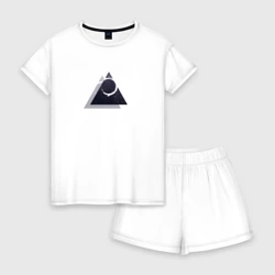 Женская пижама с шортиками хлопок Космос в треугольнике