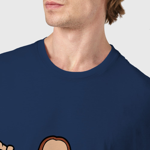 Мужская футболка хлопок Dogma - smile Jesus like, цвет темно-синий - фото 6