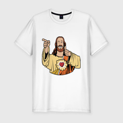 Мужская футболка хлопок Slim Dogma - smile Jesus like