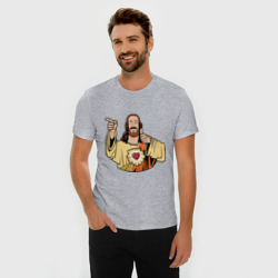 Мужская футболка хлопок Slim Dogma - smile Jesus like - фото 2