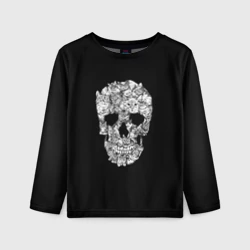 Детский лонгслив 3D Череп из котов