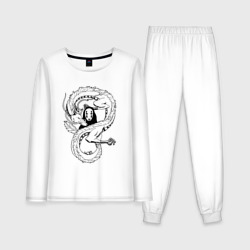 Женская пижама с лонгсливом хлопок Бог Каонаси и Хаку Унесённые призраками