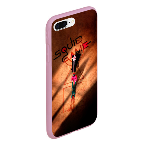 Чехол для iPhone 7Plus/8 Plus матовый Squid Game Игра в кальмара корейский сериал, цвет розовый - фото 3