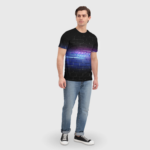 Мужская футболка 3D Cyberpunk 2077 Neon, цвет 3D печать - фото 5
