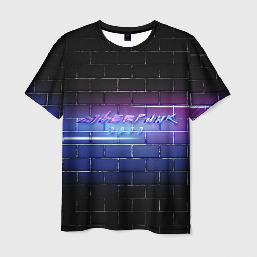 Мужская футболка 3D Cyberpunk 2077 Neon, цвет 3D печать