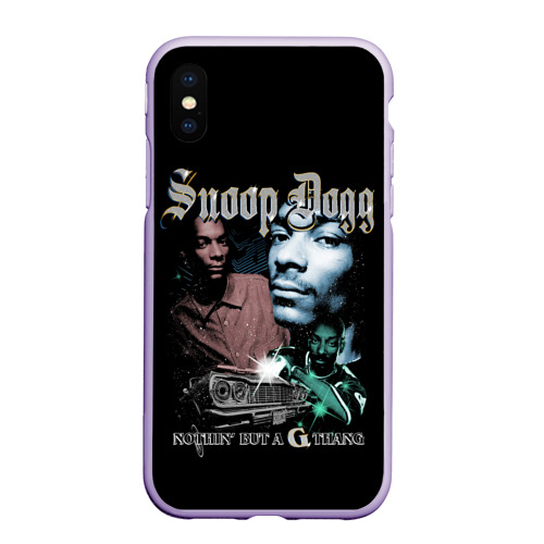 Чехол для iPhone XS Max матовый Snoop Doggy Dogg, цвет светло-сиреневый