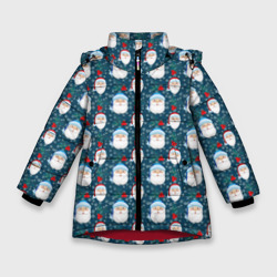 Зимняя куртка для девочек 3D Новый Год Дед Мороз
