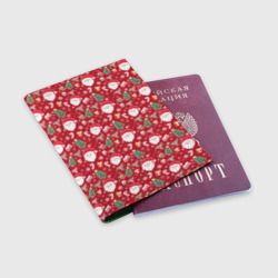 Обложка для паспорта матовая кожа Дед Мороз новый год - фото 2