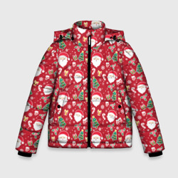 Зимняя куртка для мальчиков 3D Дед Мороз новый год