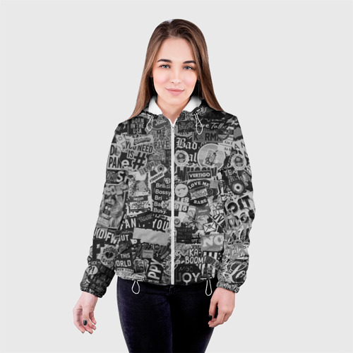 Женская куртка 3D Набор Стикеров, цвет белый - фото 3