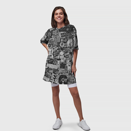 Платье-футболка 3D Набор Стикеров, цвет 3D печать - фото 5
