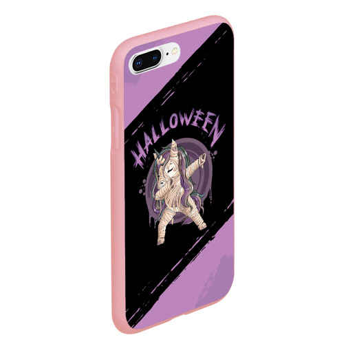 Чехол для iPhone 7Plus/8 Plus матовый Даб единорог-мумия на хэллоуин, цвет баблгам - фото 3
