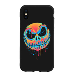 Чехол для iPhone XS Max матовый Jack Skellington. Paints