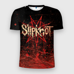 Мужская футболка 3D Slim Слипкнот Гранж Slipknot Grunge