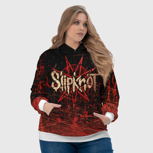 Женская толстовка 3D Слипкнот Гранж Slipknot Grunge, цвет 3D печать - фото 6