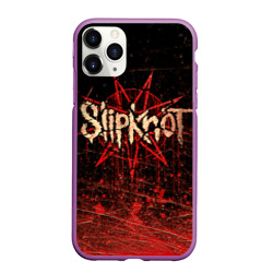 Чехол для iPhone 11 Pro Max матовый Слипкнот Гранж Slipknot Grunge