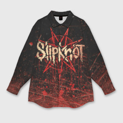 Мужская рубашка oversize 3D Слипкнот Гранж Slipknot Grunge