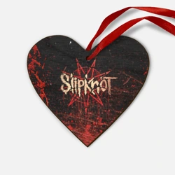 Деревянная игрушка Сердце Слипкнот Гранж Slipknot Grunge