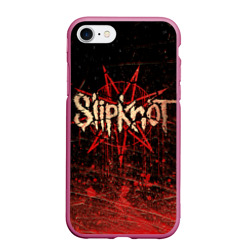 Чехол для iPhone 7/8 матовый Слипкнот Гранж Slipknot Grunge