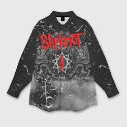 Мужская рубашка oversize 3D Slipknot Grunge Rock Слипкнот