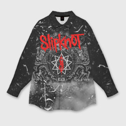 Женская рубашка oversize 3D Slipknot Grunge Rock Слипкнот