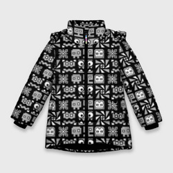 Зимняя куртка для девочек 3D Geometry Dash Cubes