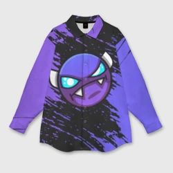 Женская рубашка oversize 3D Геометри Даш Geometry Dash