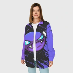 Женская рубашка oversize 3D Геометри Даш Geometry Dash - фото 2