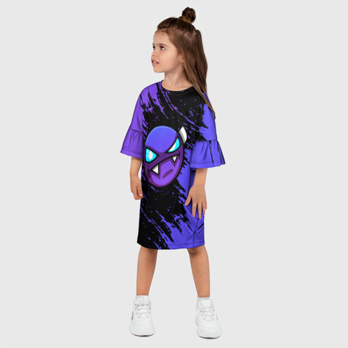 Детское платье 3D Геометри Даш Geometry Dash, цвет 3D печать - фото 3