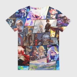Женская футболка 3D Геншин Импакт, персонажи